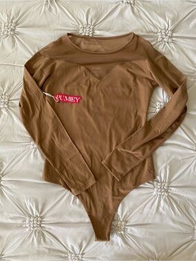 Amazon Women's Brown Long-Sleeve Bodysuit